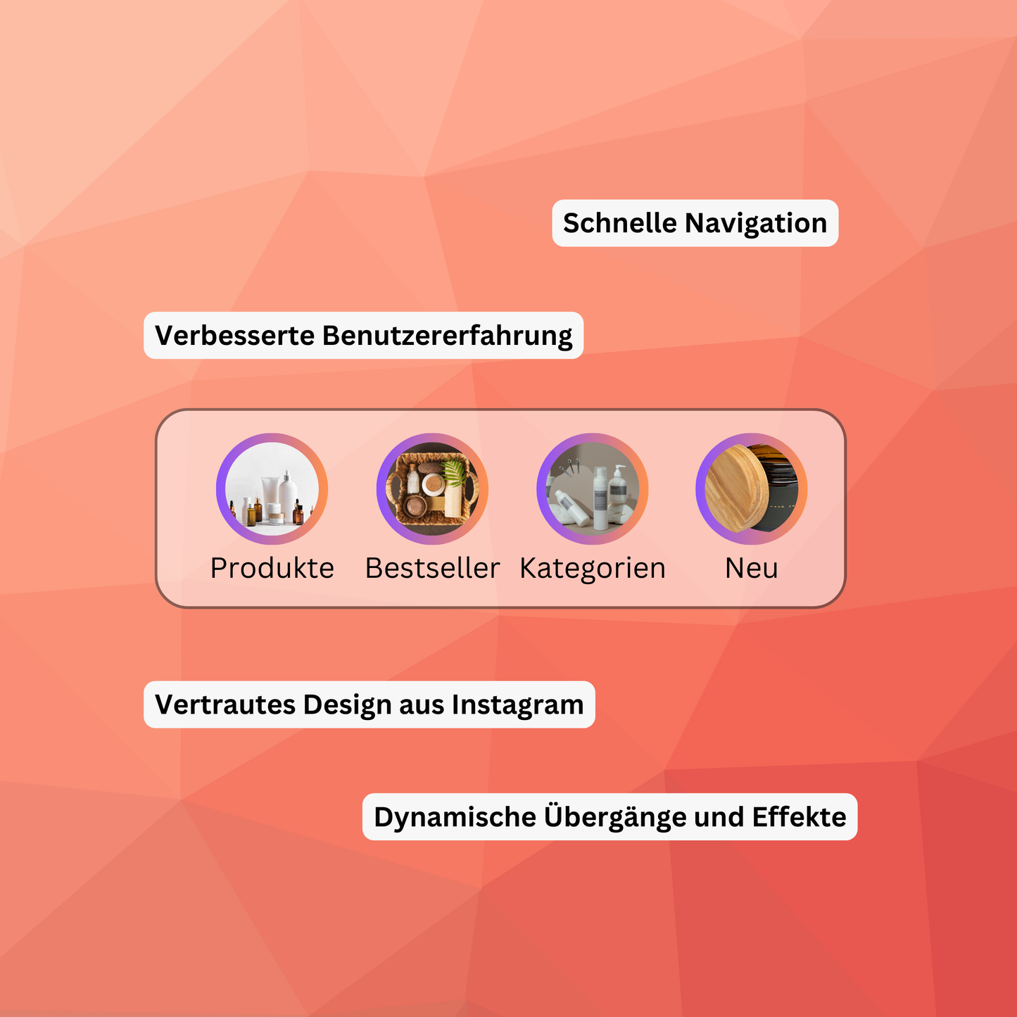 Circle Menu (Instagram Navigationsleiste) Shopify