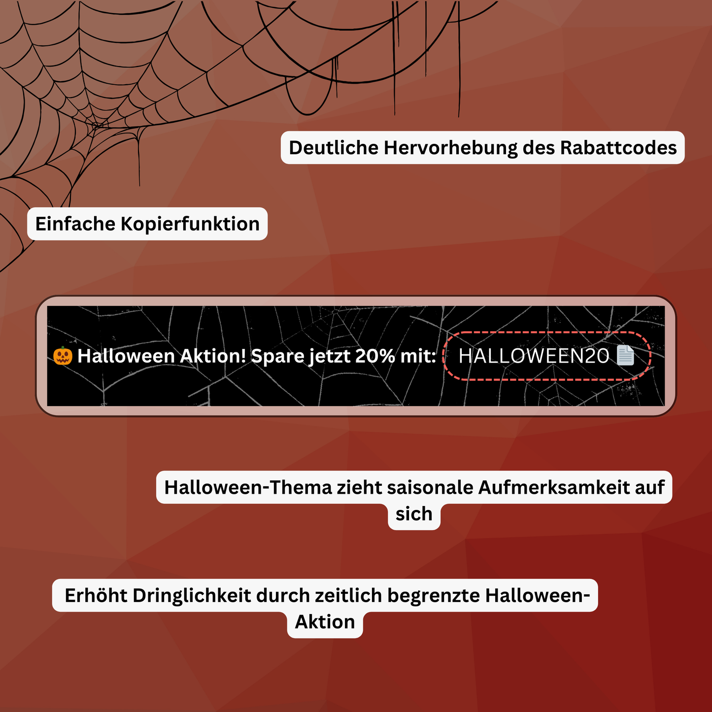 Halloween Ankündigungsleiste Rabattcode (Shopify Announcement Bar) Shopify