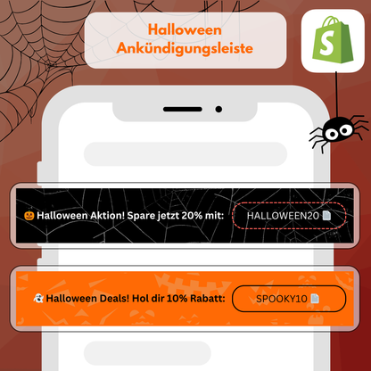 Halloween Ankündigungsleiste Rabattcode (Shopify Announcement Bar) Shopify